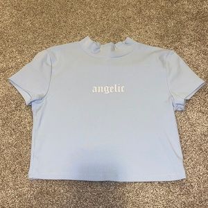 Blue forever 21 cropped top